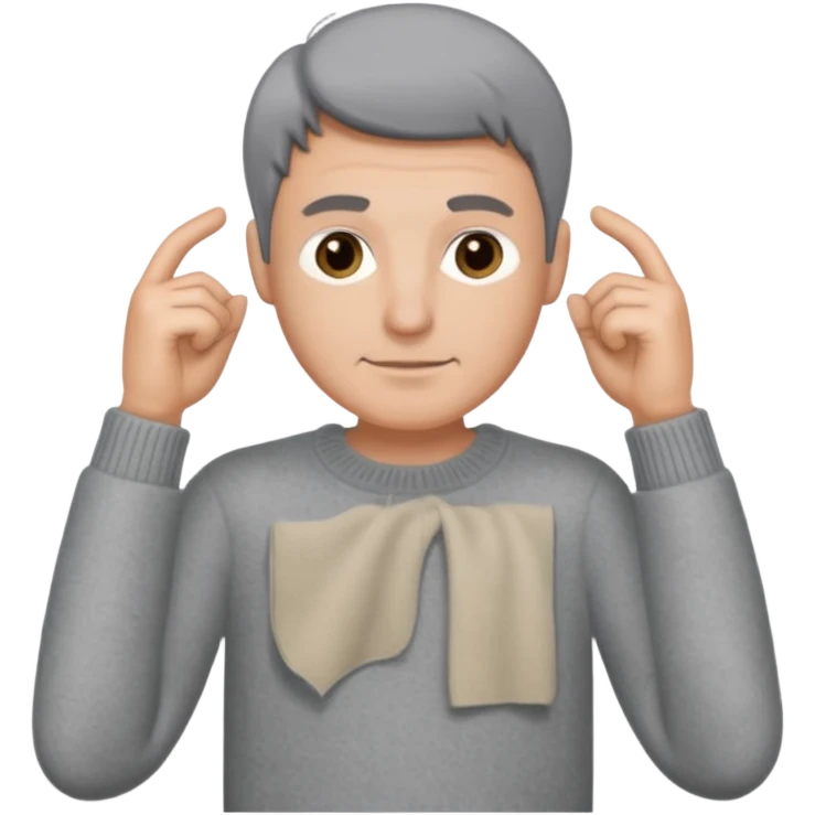 cashmere sweater grey men, just the sweater, no emojis on it emoji