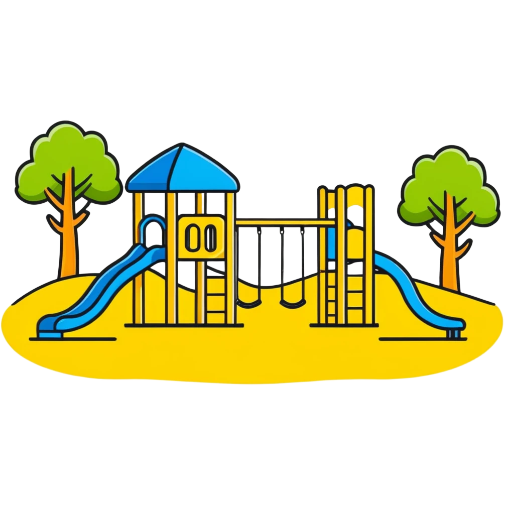 children's playground with jungle gym emoji
