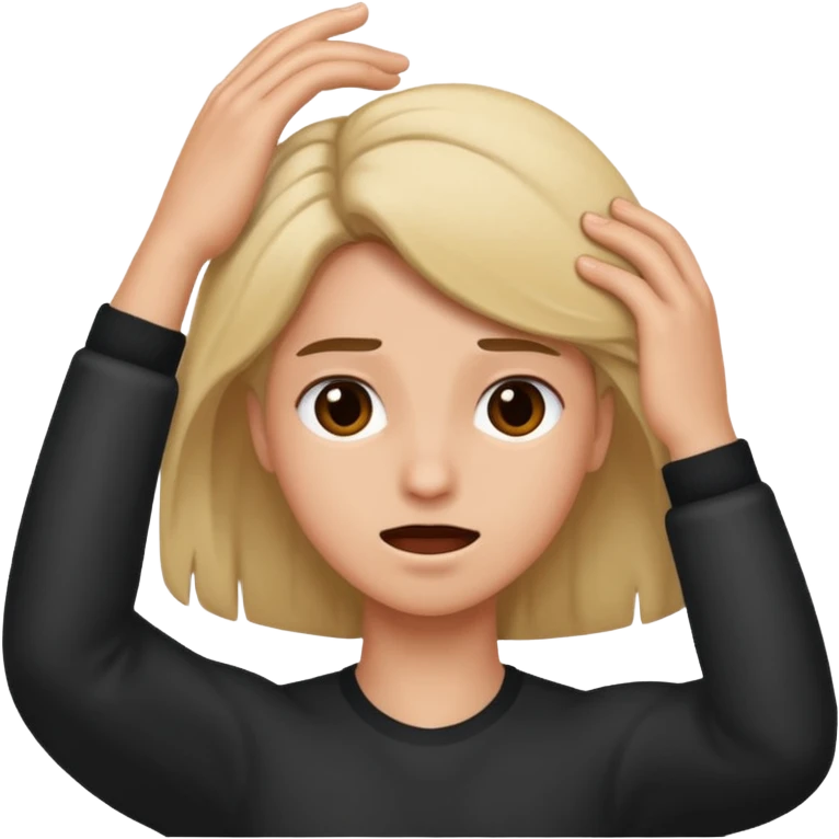 Pulling hair emoji