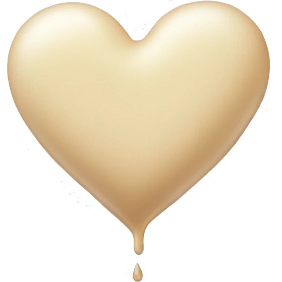 Milk-colored heart emoji