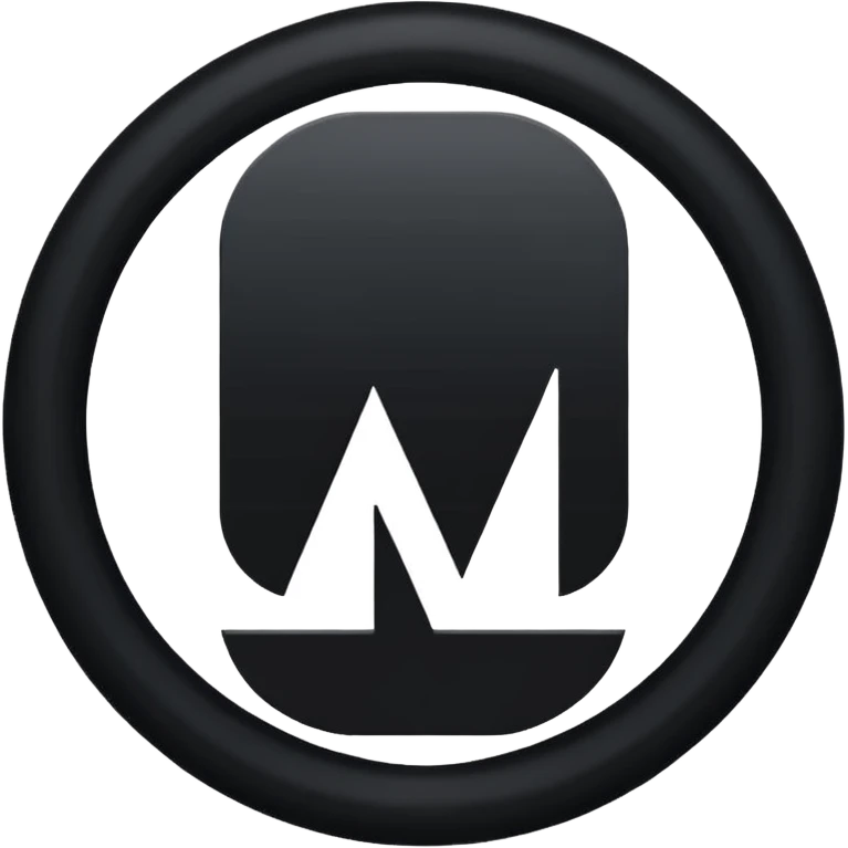 Black circle with “MB” written on in the middle of it. Nothing else no holes or anything. emoji