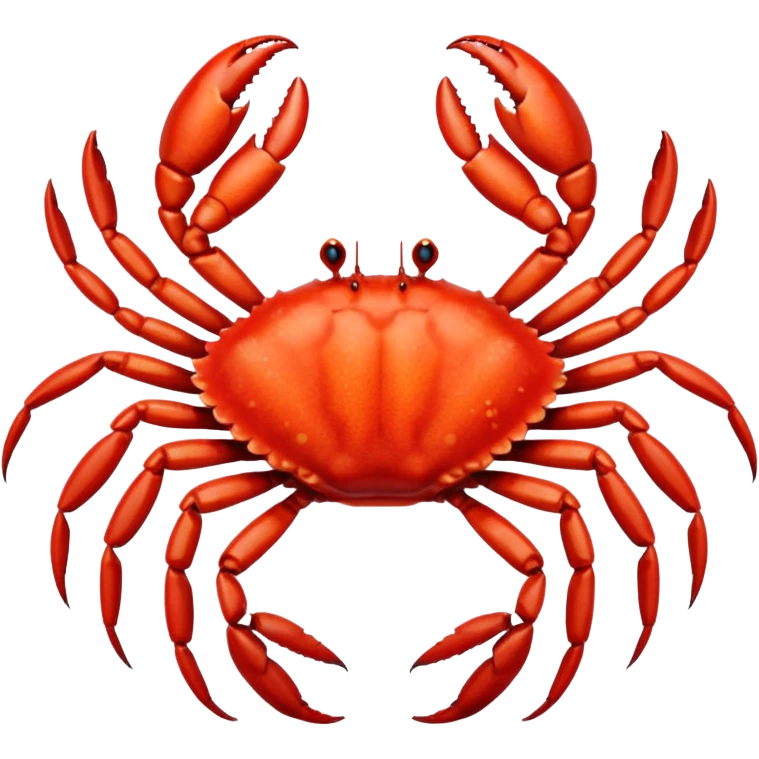 A live crab with only eight legs and two pincers emoji