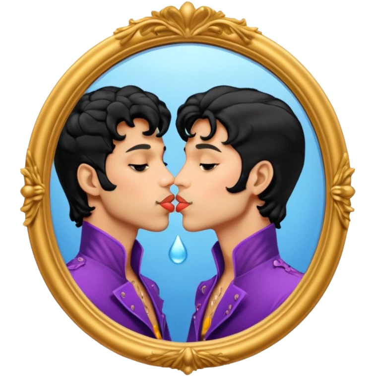 prince the singer kissing the mirror emoji