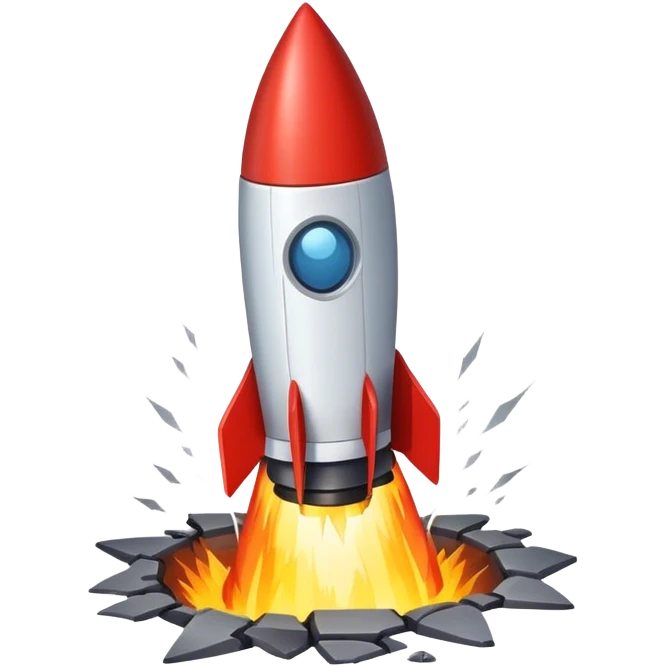 Crash rocket emoji