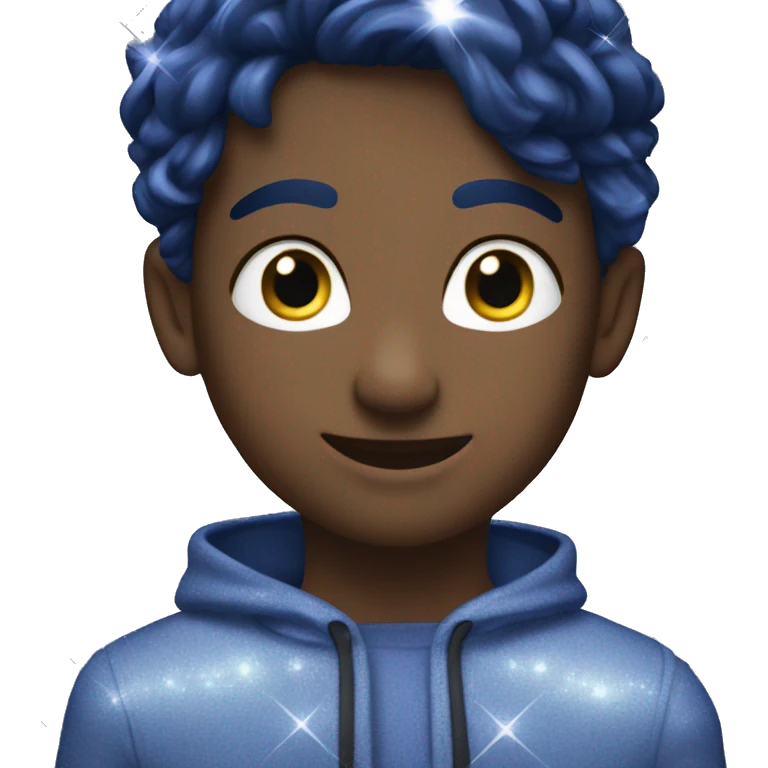 indigo R with sparkles emoji