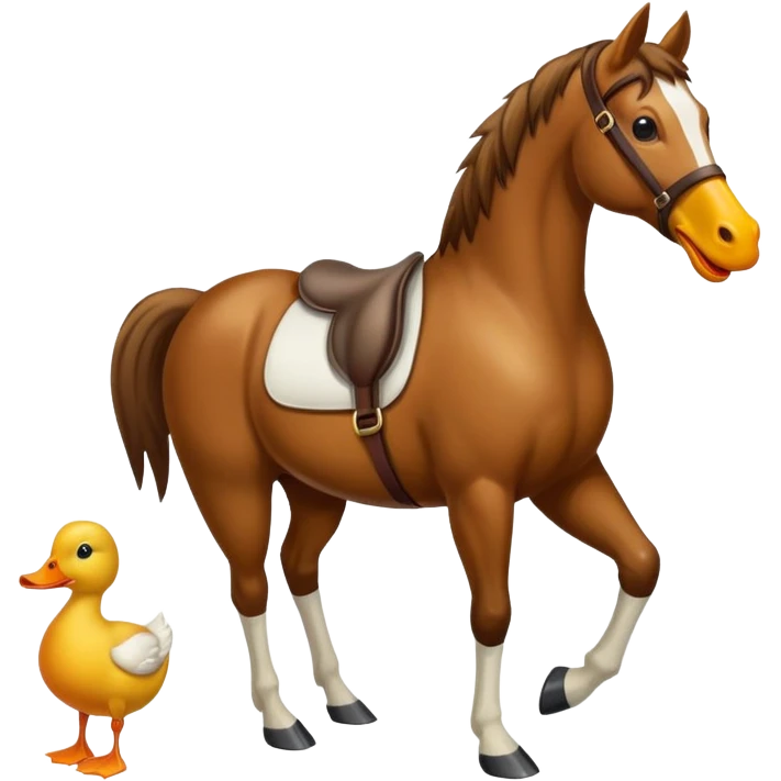 cavallo e anatr emoji