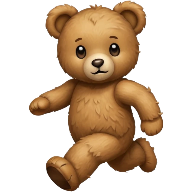 Teddy bear escaping emoji