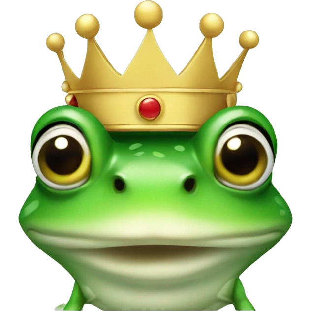 Frog with crown emoji