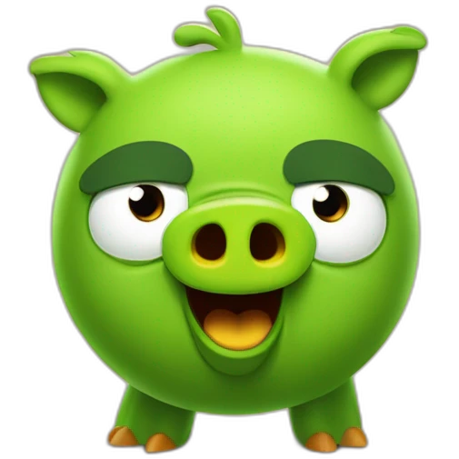 The green pig from Angry Birds rules the birds emoji