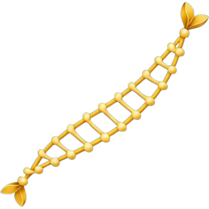 con of a single-stranded mRNA shaped as a half-helix; simple curved ribbon with small ticks for bases; balanced symmetry; flat vector, high contrast, transparent background, no text; suitable for app icon or presentation. emoji