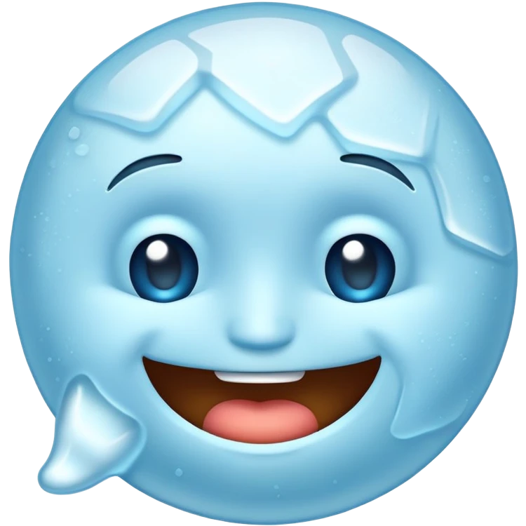 the cold freezing grimacing face emoji but its smiling emoji