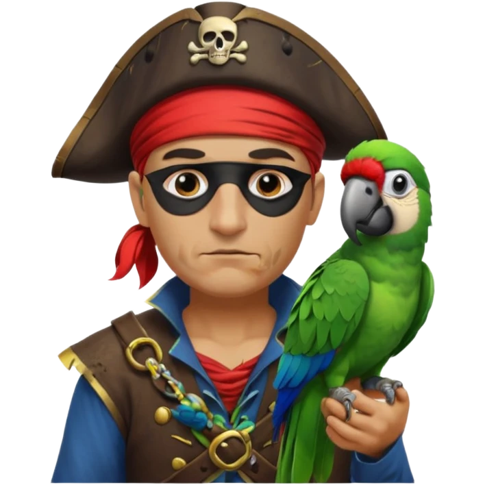 pirate and parrot emoji
