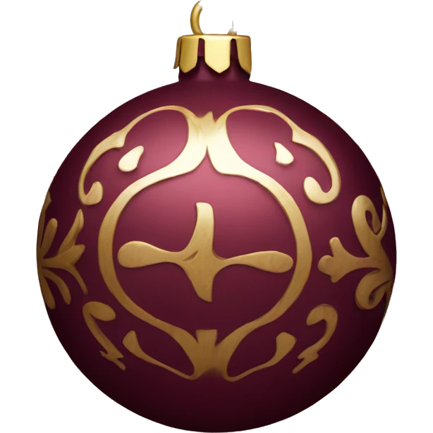 Antique Burgundy colored ornament emoji