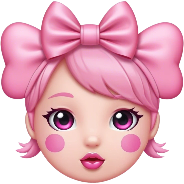 pink coquette baby pink bow  emoji