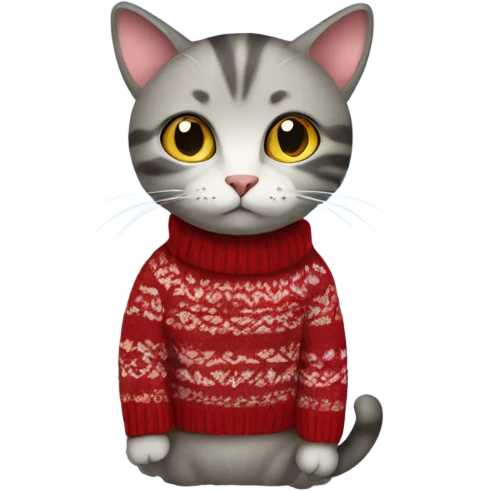 Cat in sweater  emoji