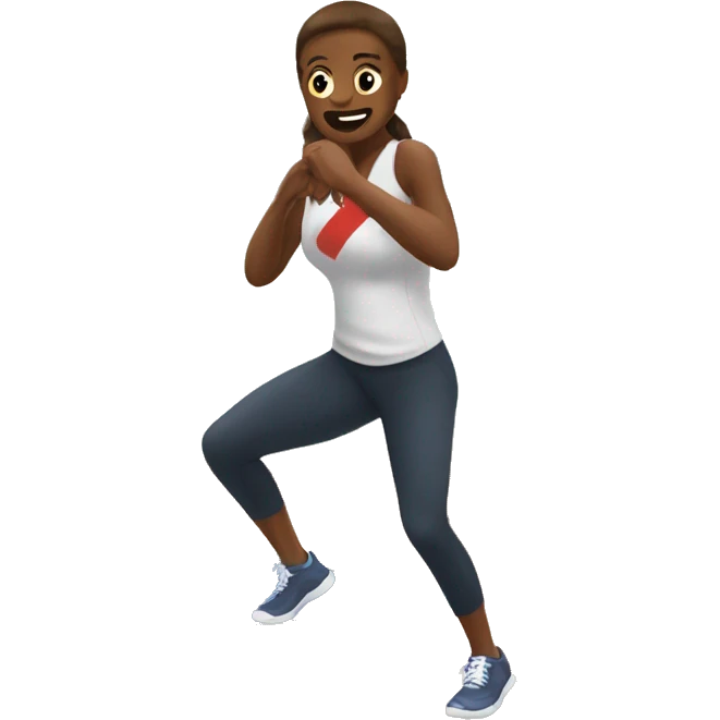 warming up in gym emoji