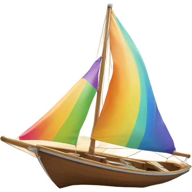 Sailing boat on the beach near the sea emoji