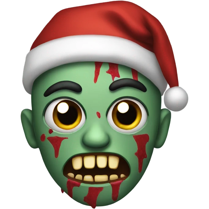 Christmas zombie emoji