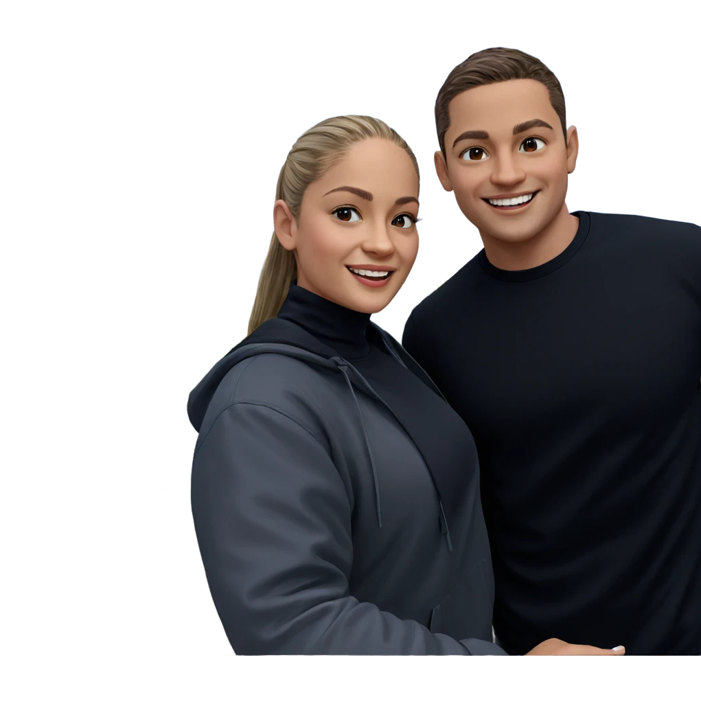 smiling girl and boy outdoors emoji