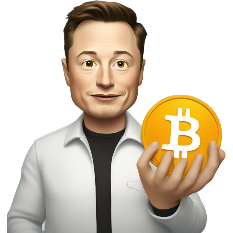 elon musk holding bitcoin emoji