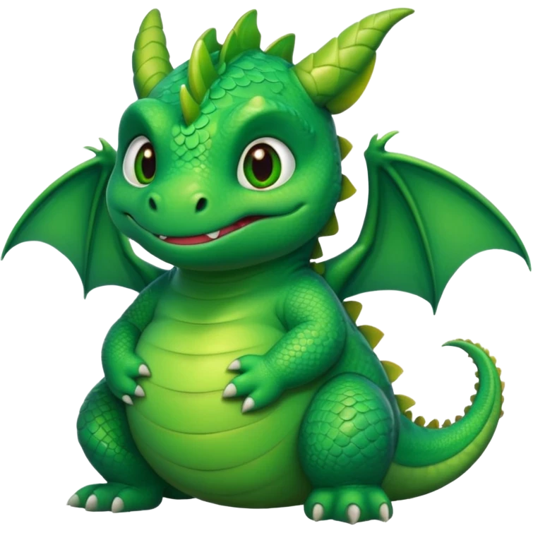 fat baby green dragon emoji