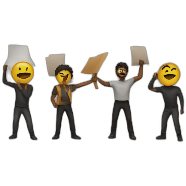 Protest written on paper emoji