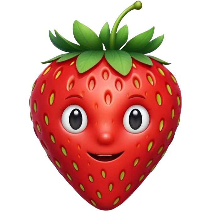 3d Full hd Pixar Style Strawberry emoji