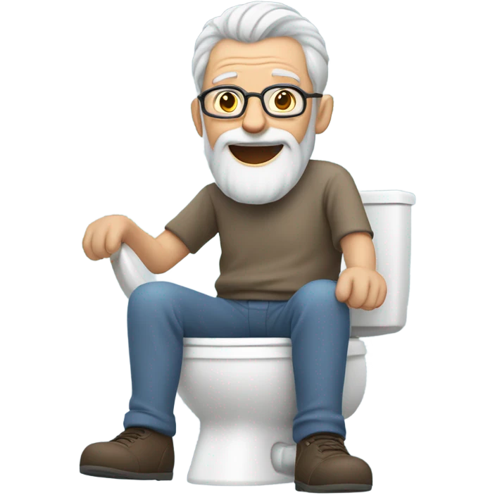Old man toilet emoji