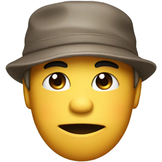 Emoji with backwards hat one raised eyebrow biting their lip and scratching their chin emoji