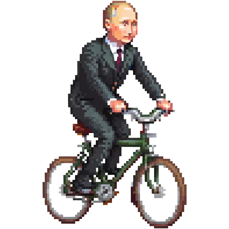 Vladimir Putin riding a bicycle emoji