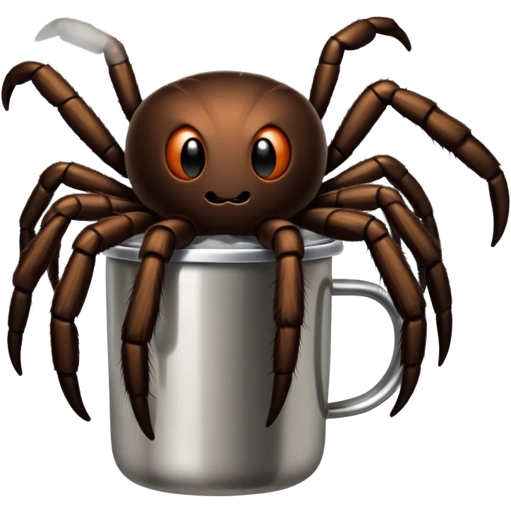 MONO ARAÑA TOMAND CAFÉ emoji