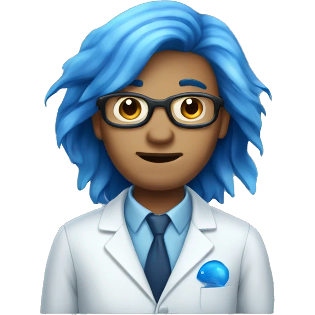 blue betta fish scientist emoji