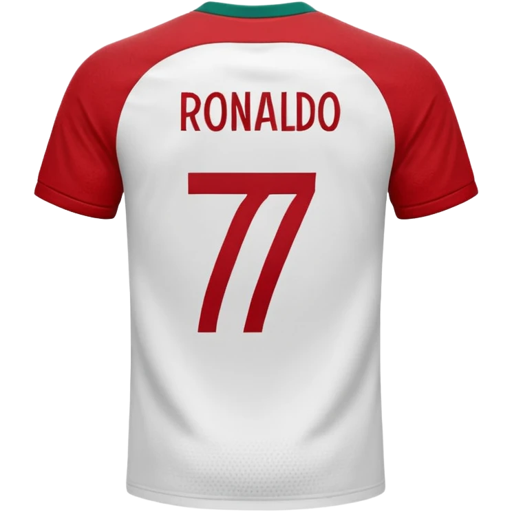 football shirt with Ronaldo 7 on the back emoji