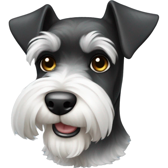 Black and white mini schnauzer emoji