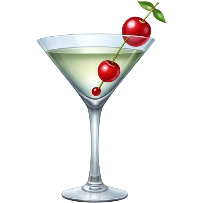 martini with cherry decoration emoji