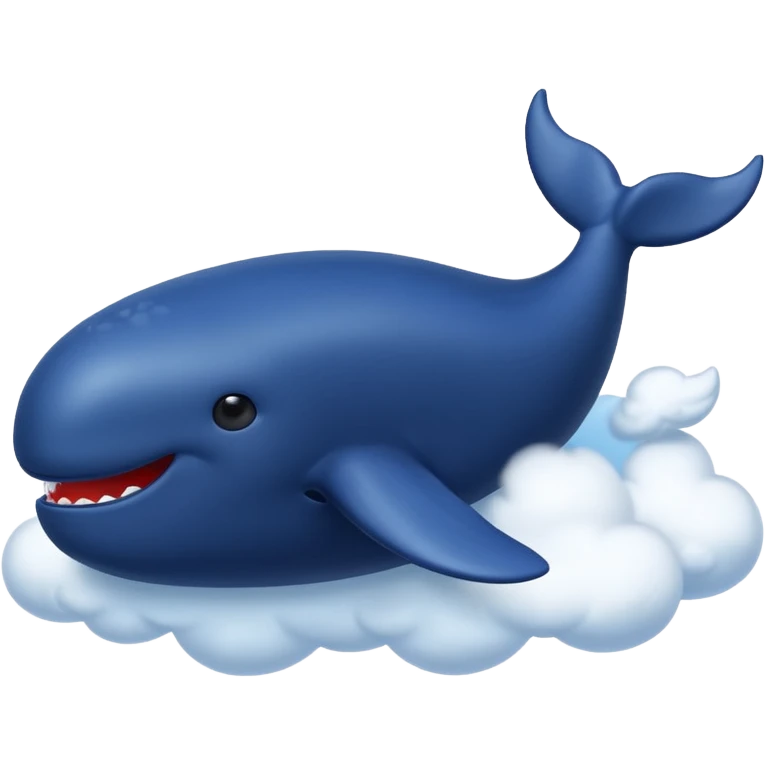 Sky Whale – Gigantic whale drifting among clouds. emoji