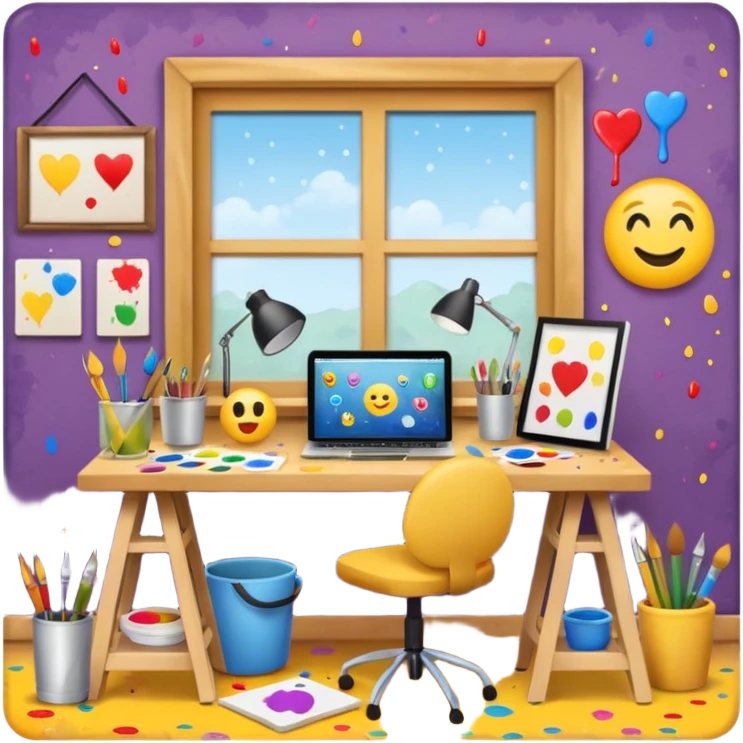 emoji room (cozy art studio) emoji