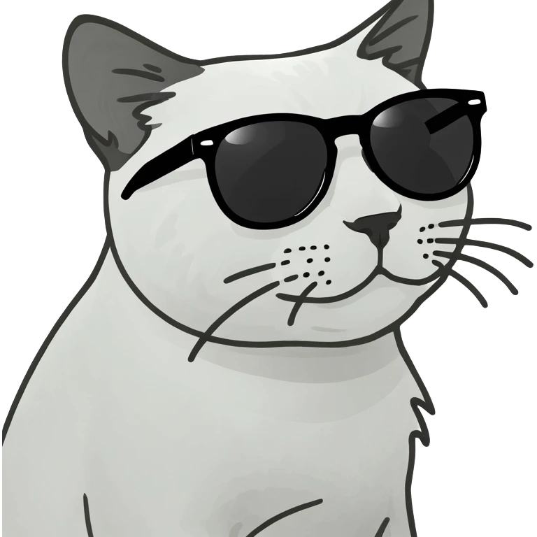 Cat with sunglasses emoji