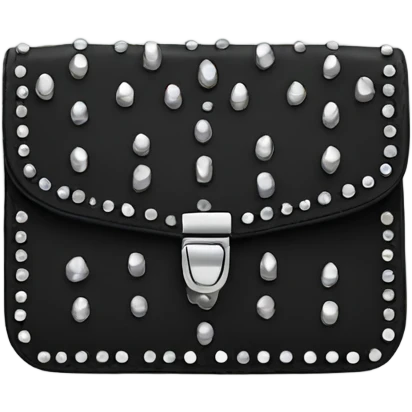 black leather studded purse emoji