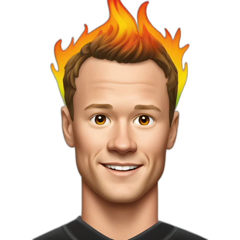 Jonathan Toews as a rainbow flame  emoji