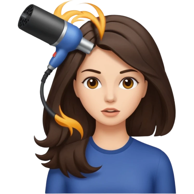 Brunette getting a blowout  emoji