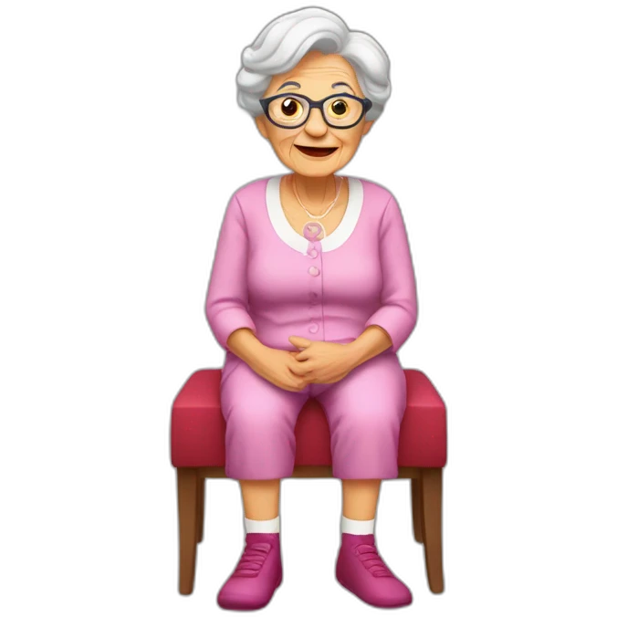 Grand mère en chaussettes emoji