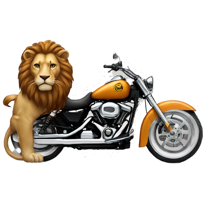 Lion on a Harley  emoji
