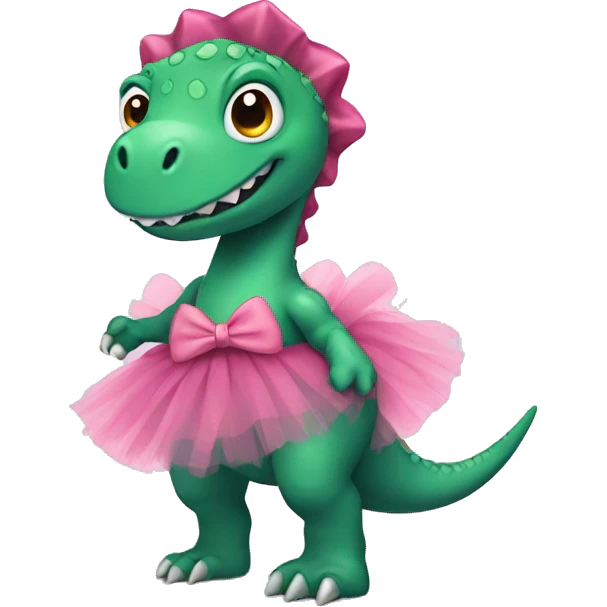 Dinosaur wearing a tutu  emoji