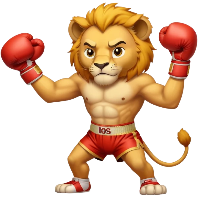 simba boxeando emoji