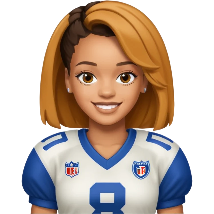 Rihanna in a football jersey  emoji