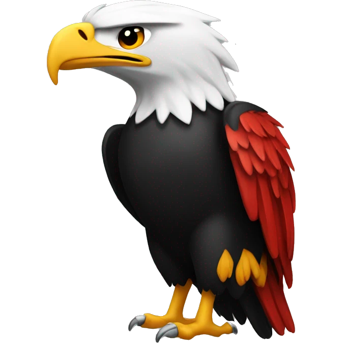 Red and black Eagle emoji