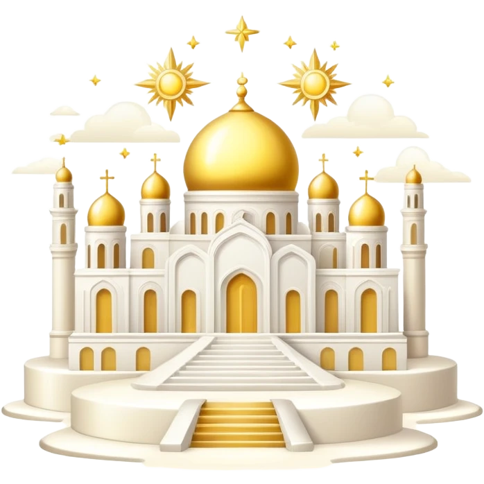 White and Golden Divine Holy Glorious Shiny Sparkly Scenic Scenery Deco emoji