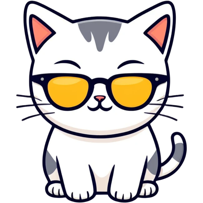 Cat with sunglasses emoji
