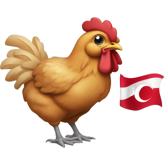 chicken with the color of flag turkey emoji